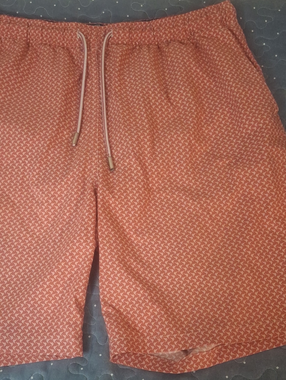 Peter Millar Coral-Patterned Men's Swim Trunks